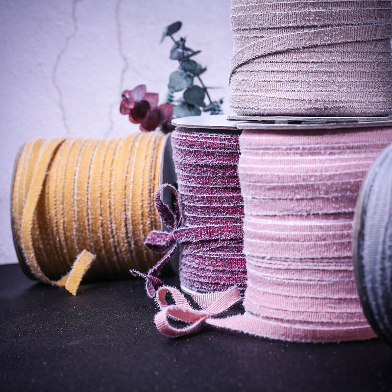 7mm Fringe Plush Band DIY Bow Hair Accessories Bouquet Gift Box Packing Ribbon Clothing Accessories Cotton Ribbon