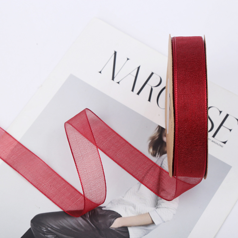 Korean Style Colorful Ribbon Baking Packing Ribbon Cake Box Ribbon Flowers Gift Packaging Decorative Ribbon