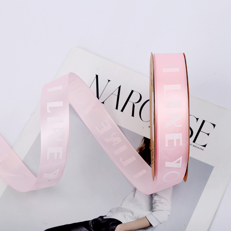 Wholesale English like You Letter Ribbon Flower Packaging Material Bouquet Gift Packing Ribbon Floriculture Polyester Belt