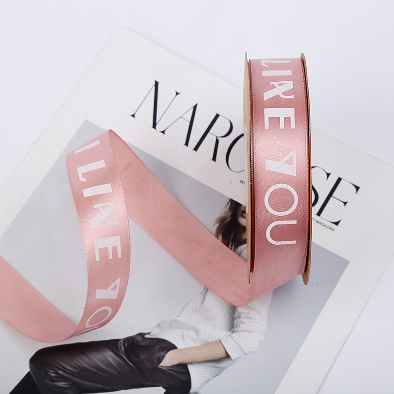 Wholesale English like You Letter Ribbon Flower Packaging Material Bouquet Gift Packing Ribbon Floriculture Polyester Belt