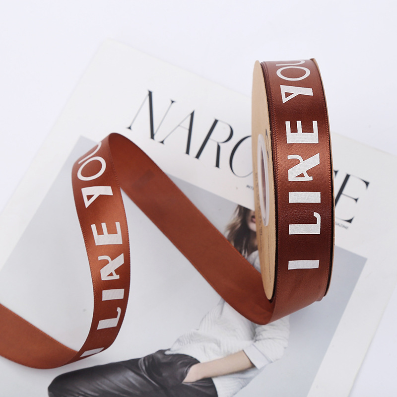 Wholesale English like You Letter Ribbon Flower Packaging Material Bouquet Gift Packing Ribbon Floriculture Polyester Belt