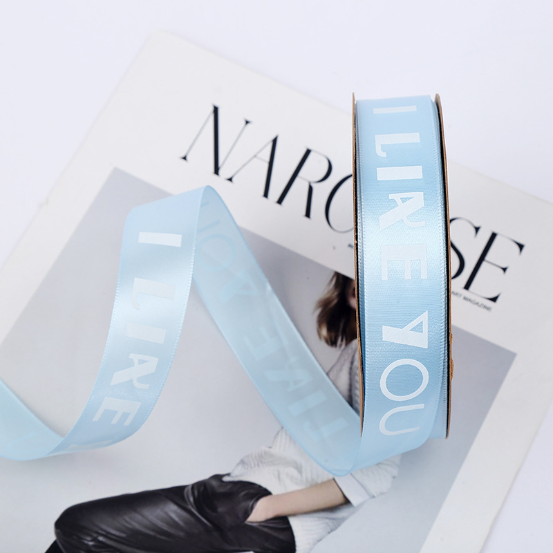 Wholesale English like You Letter Ribbon Flower Packaging Material Bouquet Gift Packing Ribbon Floriculture Polyester Belt