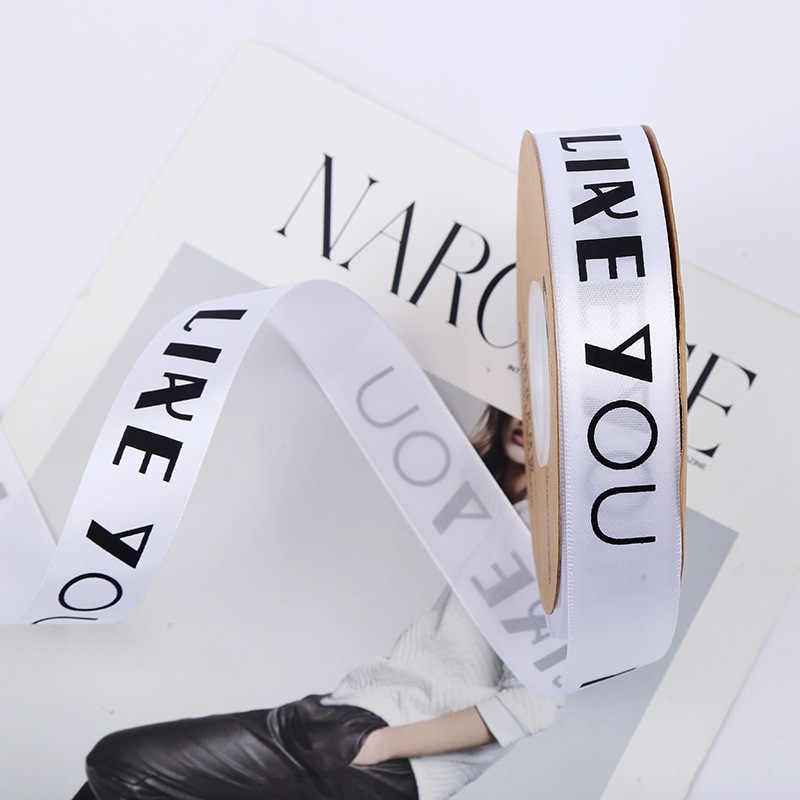 Wholesale English like You Letter Ribbon Flower Packaging Material Bouquet Gift Packing Ribbon Floriculture Polyester Belt