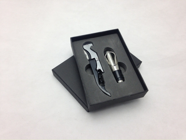 Manufacturer direct selling wine bottle opener set Red wine wine set four-piece Heaven and Earth cover gift box all kinds of sets
