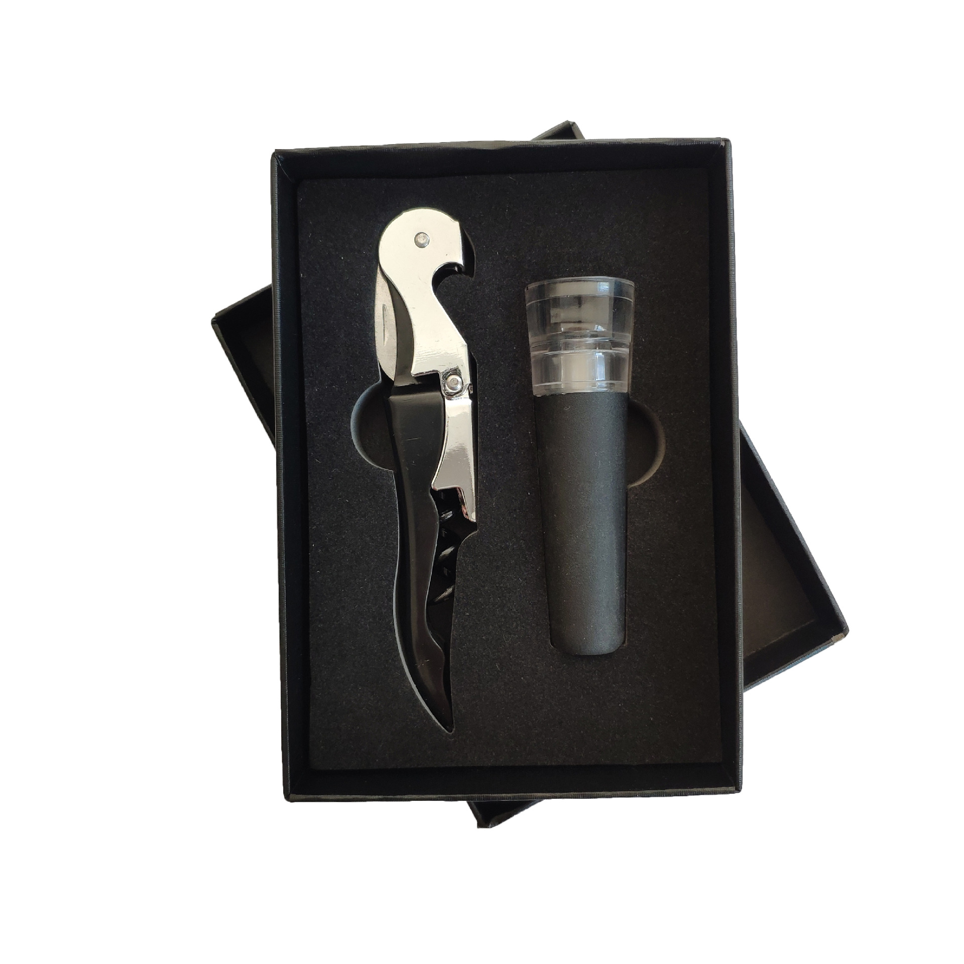 Manufacturer direct selling wine bottle opener set Red wine wine set four-piece Heaven and Earth cover gift box all kinds of sets