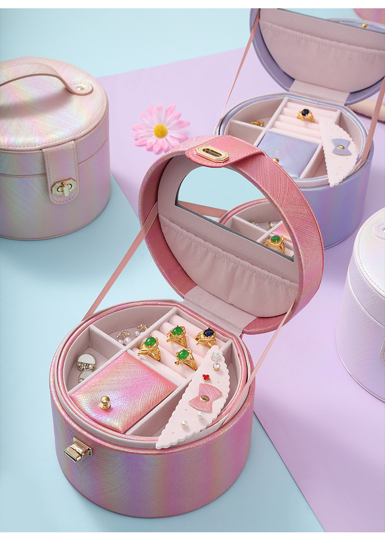 INS Jewelry Box Women's Large Capacity Multi-Layer Storage Box Sundries Ear Studs Earrings Earrings Cosmetics Necklace Storage Box INS Jewelry Box Women's Large Capacity Multi-Layer Storage Box Sundries Ear Studs Earrings Earrings Cosmetics Necklace Storage Box