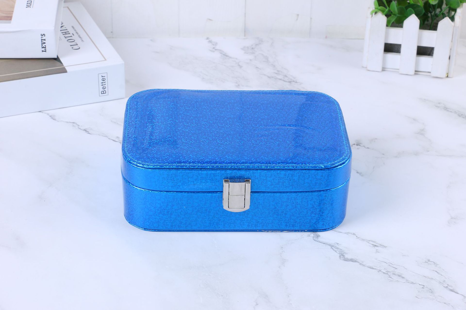 Korean version of small pure and fresh jewelry box simple girl heart jewelry box ring box earrings custom multi - functional wholesale