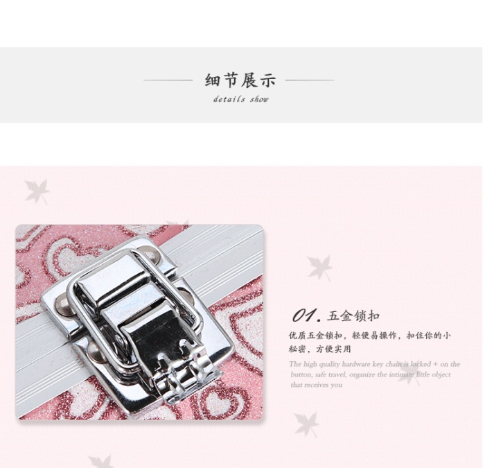 Mirror box jewelry box jewelry storage box bride love makeup box Mirror box jewelry box jewelry storage box bride love makeup box