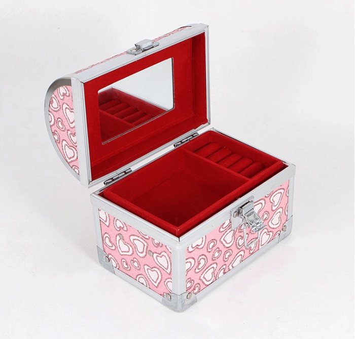 Mirror box jewelry box jewelry storage box bride love makeup box Mirror box jewelry box jewelry storage box bride love makeup box