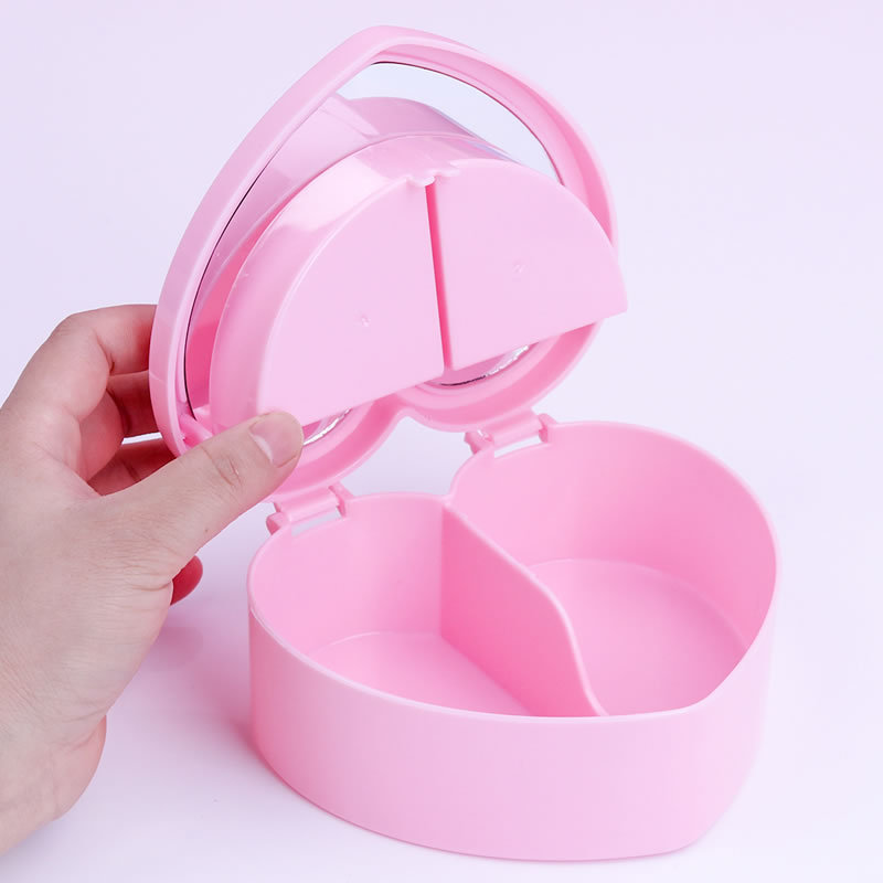 Pink girl heart storage box accessories desktop jewelry box maiden star love storage box double storage box