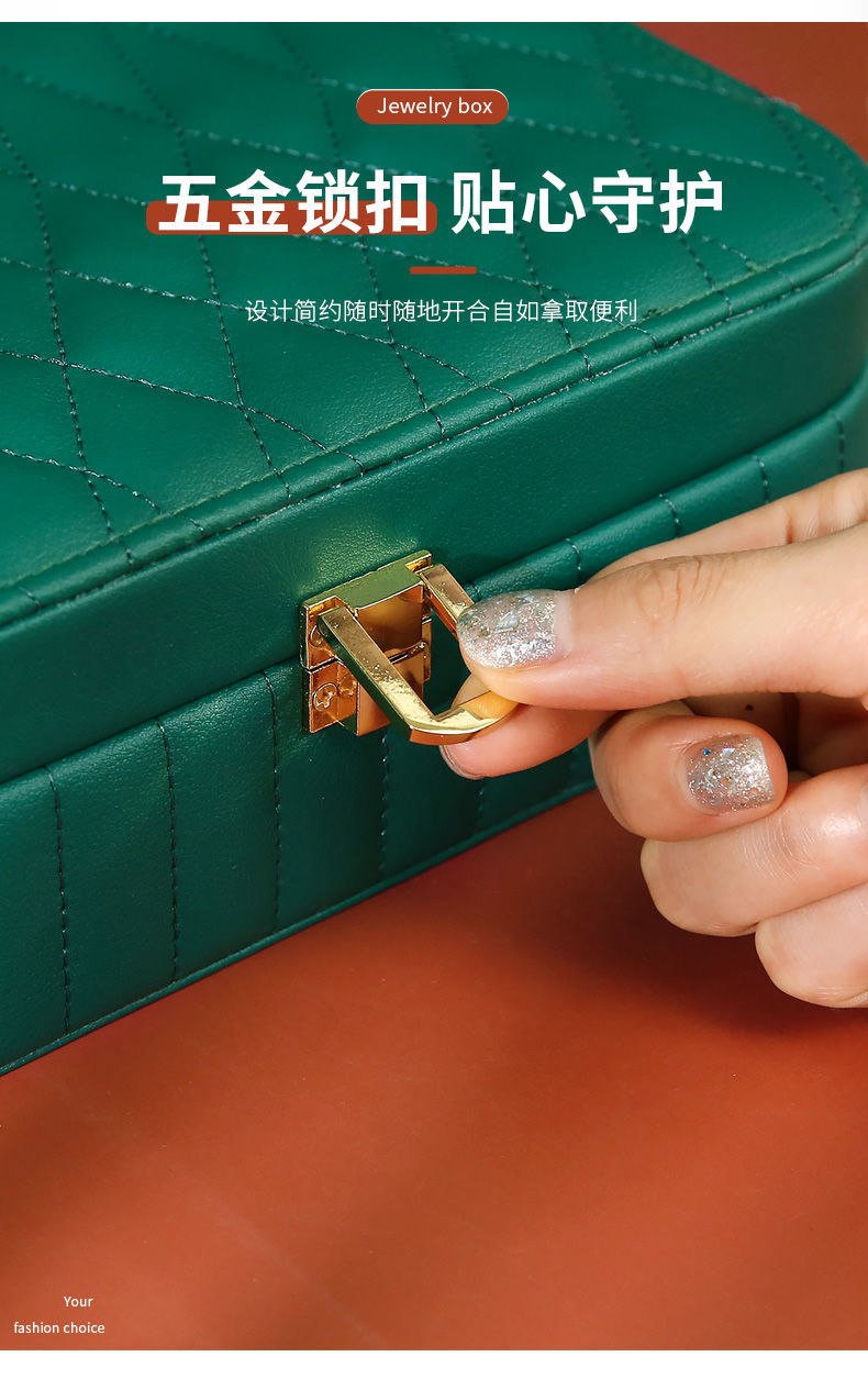 Jewelry Box European Princess Jewelry Box Convenient Large Capacity Earrings Ornament Ear Stud Necklace Jewelry Box European Princess Jewelry Box Convenient Large Capacity Earrings Ornament Ear Stud Necklace