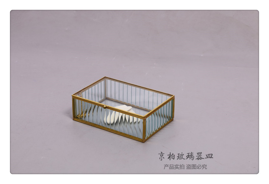 Glass Jewelry Box Dustproof Cosmetic box Necklace earring Stud box Glass Jewelry Box Dustproof Cosmetic box Necklace earring Stud box