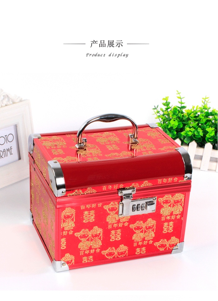 Wedding hand care password alloy cosmetic case jewelry box storage box
