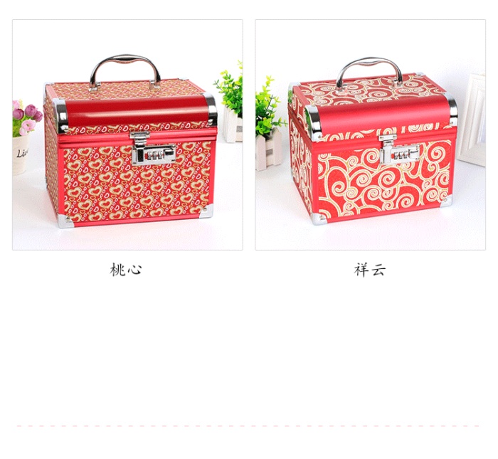 Wedding hand care password alloy cosmetic case jewelry box storage box