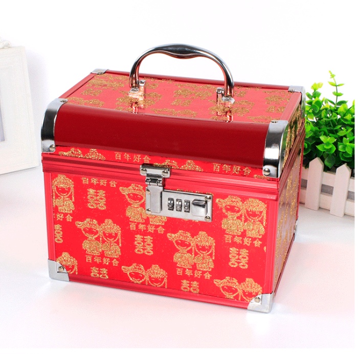 Wedding hand care password alloy cosmetic case jewelry box storage box
