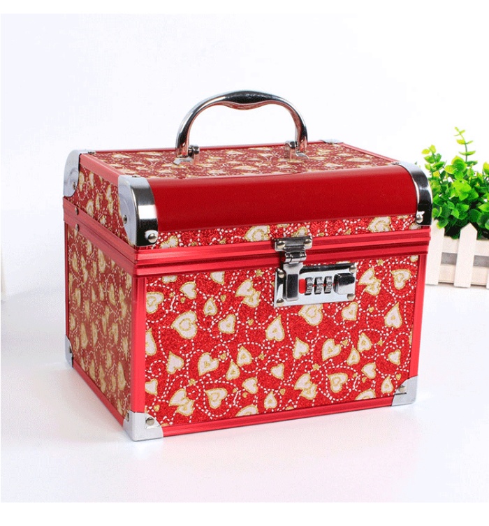 Wedding hand care password alloy cosmetic case jewelry box storage box