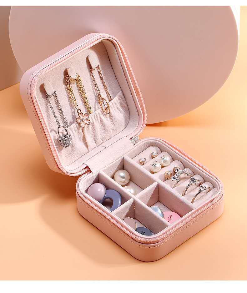 Pu Single Layer Portable Jewelry Storage Small Jewelry Box Minimalist Creative Stud Earrings Earring Ring Jewelry Storage Box Pu Single Layer Portable Jewelry Storage Small Jewelry Box Minimalist Creative Stud Earrings Earring Ring Jewelry Storage Box