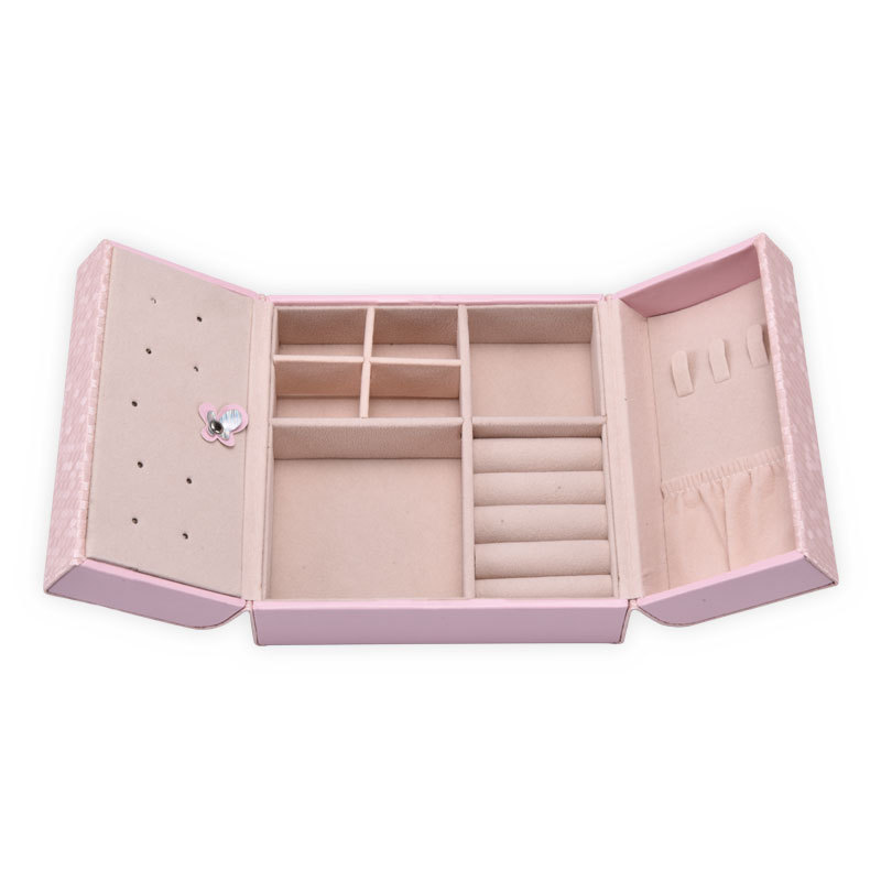Portable jewelry box fashion leather jewelry box new jewelry box wholesale can be customized