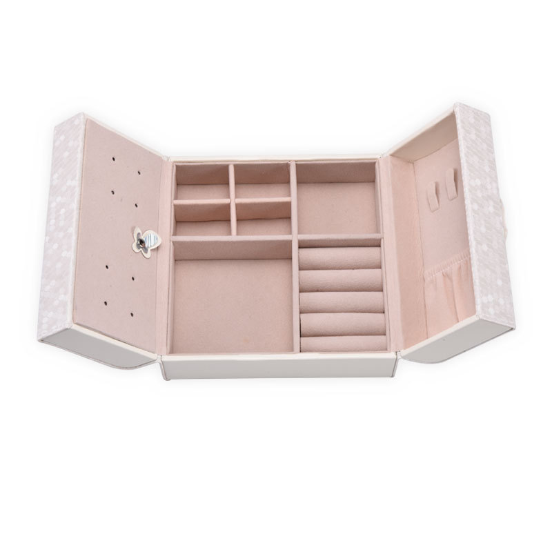 Portable jewelry box fashion leather jewelry box new jewelry box wholesale can be customized
