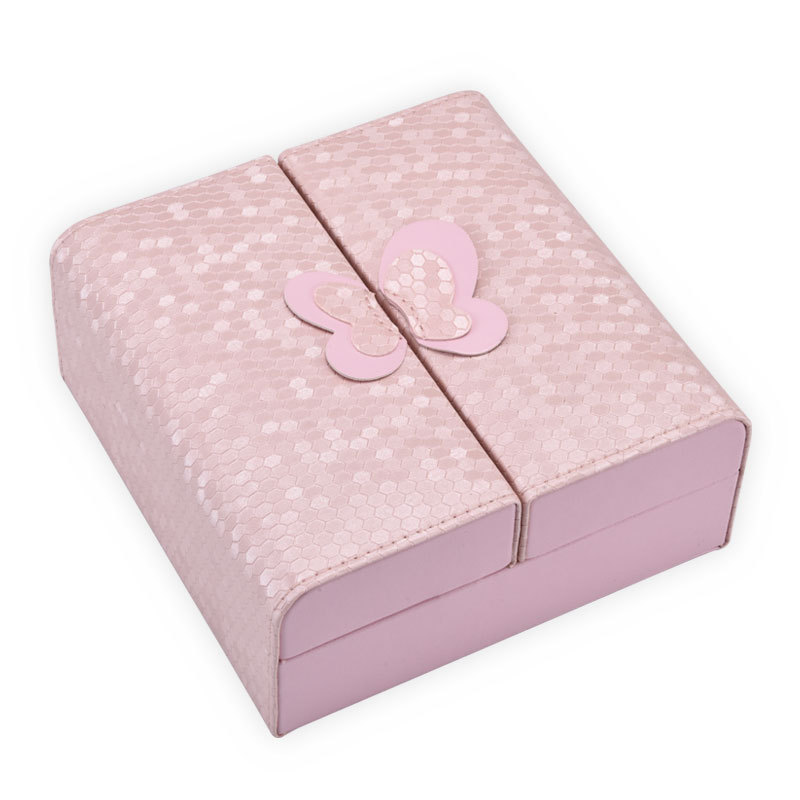 Portable jewelry box fashion leather jewelry box new jewelry box wholesale can be customized