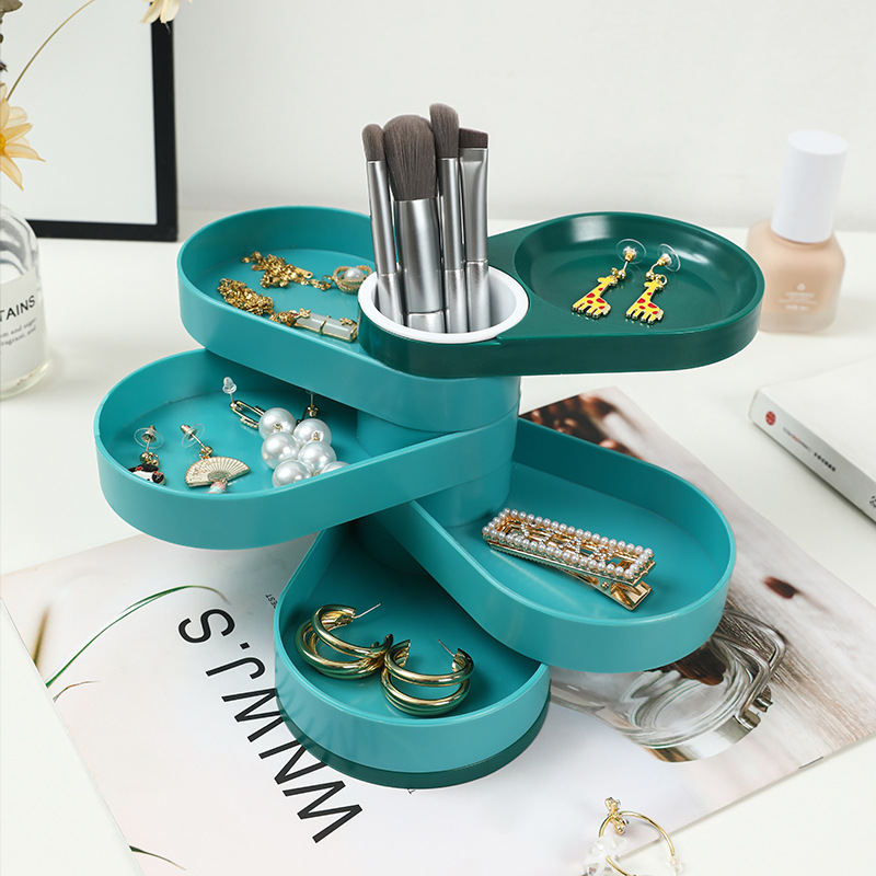 Multi-Function Make-up Pen Container Rotating Jewelry Box Ornament Storage Box Jewelry Storage Box New Product Hot Sale