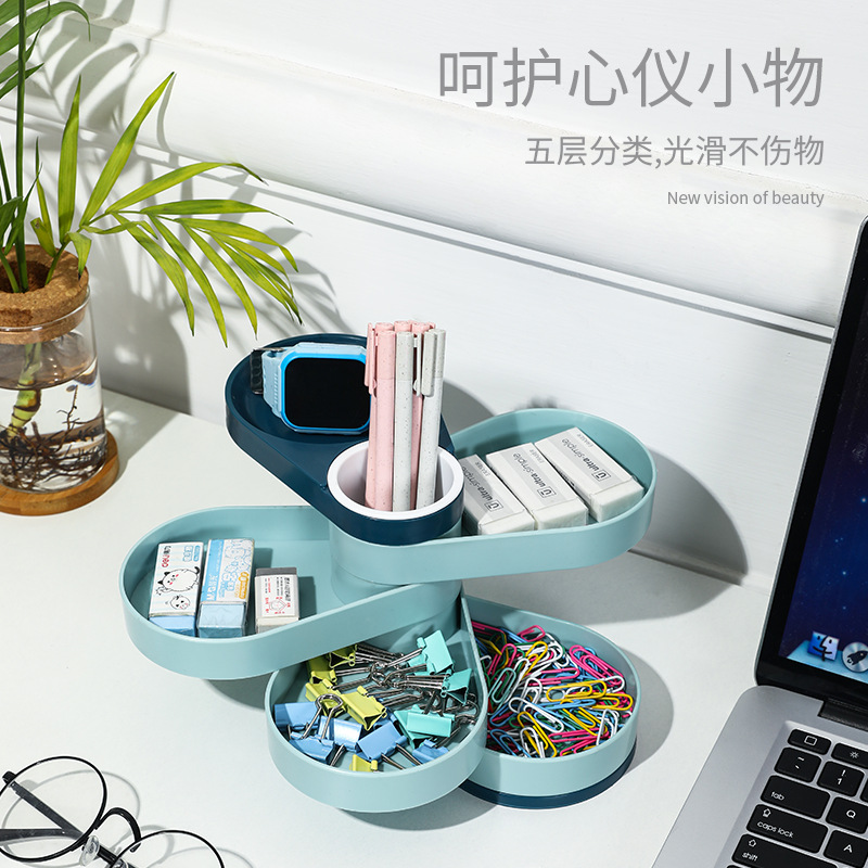 Multi-Function Make-up Pen Container Rotating Jewelry Box Ornament Storage Box Jewelry Storage Box New Product Hot Sale