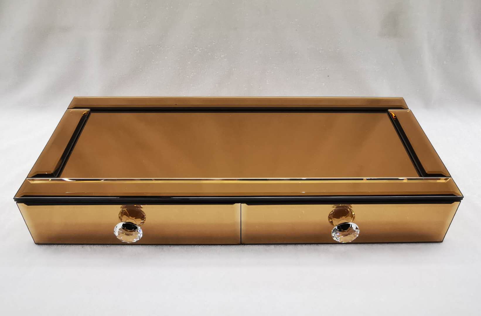 Cosmetic Case Storage Box Glass Diamond