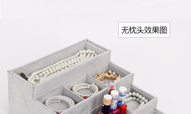 High-grade multi-layer ice grey suede watch display rack watch display tray High-grade multi-layer ice grey suede watch display rack watch display tray
