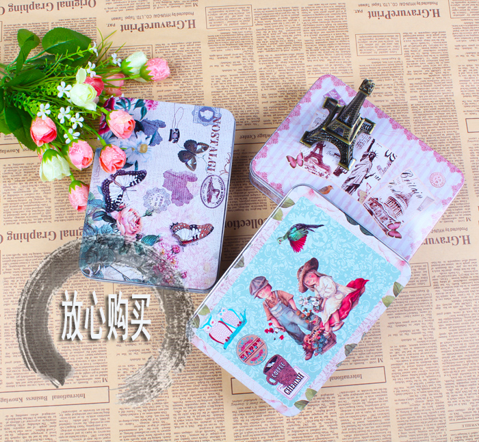 Creative Korea tin box with high Tin storage boxes gift boxes printing