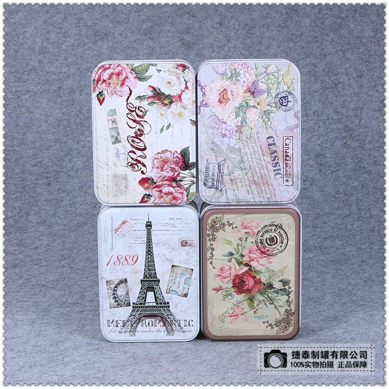 Exquisite large rectangular checking biscuit packing box tin tin box