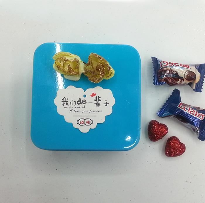 Exquisite gift box candy square tin box Exquisite gift box candy square tin box