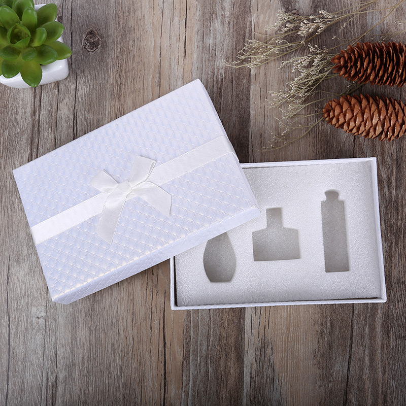 Hot Sale Creative Kraft Paper Ring Box Jewelry Bow Packing Box Heaven and Earth Cover Carton Customized Gift Box Wholesale