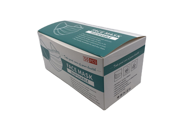 Spot universal mask carton packing box mask receiving box white card carton can be customized KN95 packaging box