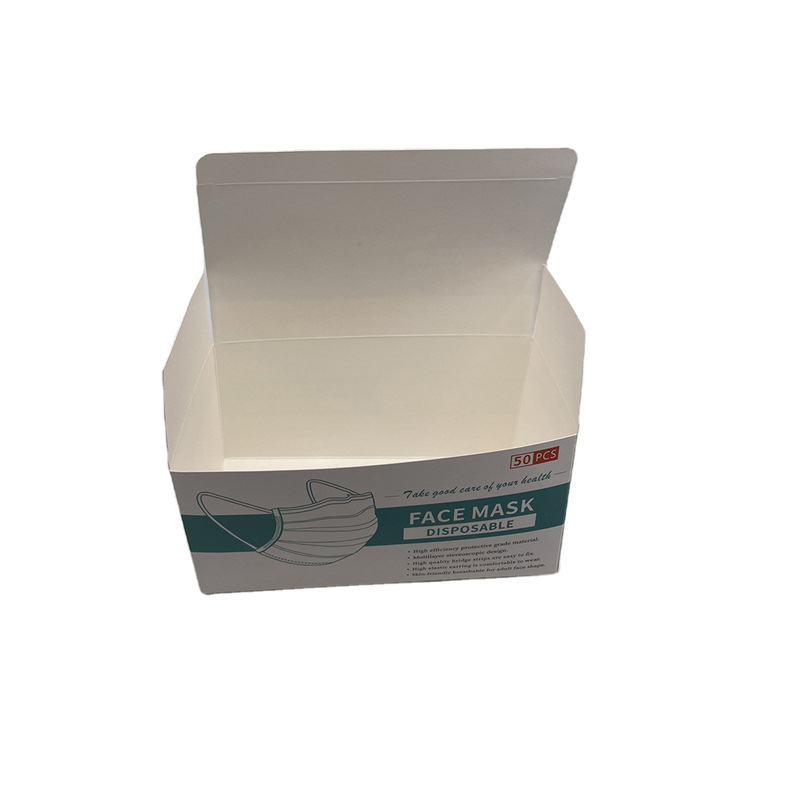 Spot universal mask carton packing box mask receiving box white card carton can be customized KN95 packaging box