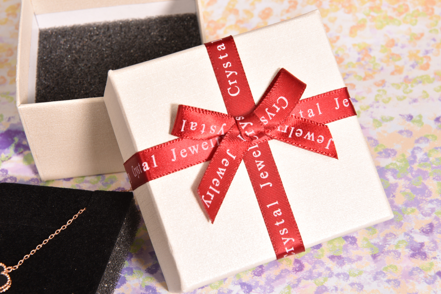 Hot Sale Creative Kraft Paper Ring Box Jewelry Bow Packing Box Heaven and Earth Cover Carton Customized Gift Box Wholesale