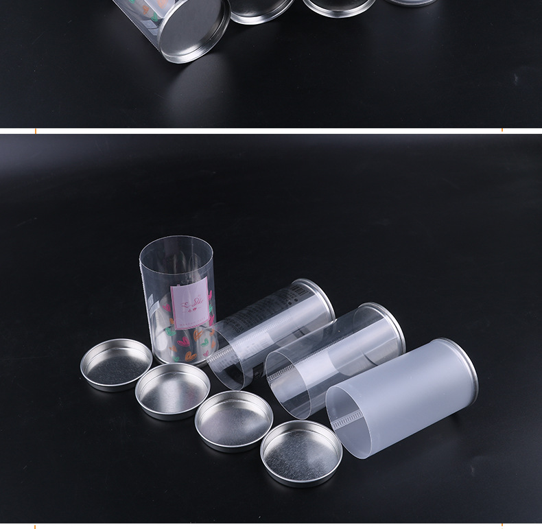 Powder Puff Tube Gourd Powder Puff Packaging Tube PVC Cylinder Storage Container Tinplate Cylinder