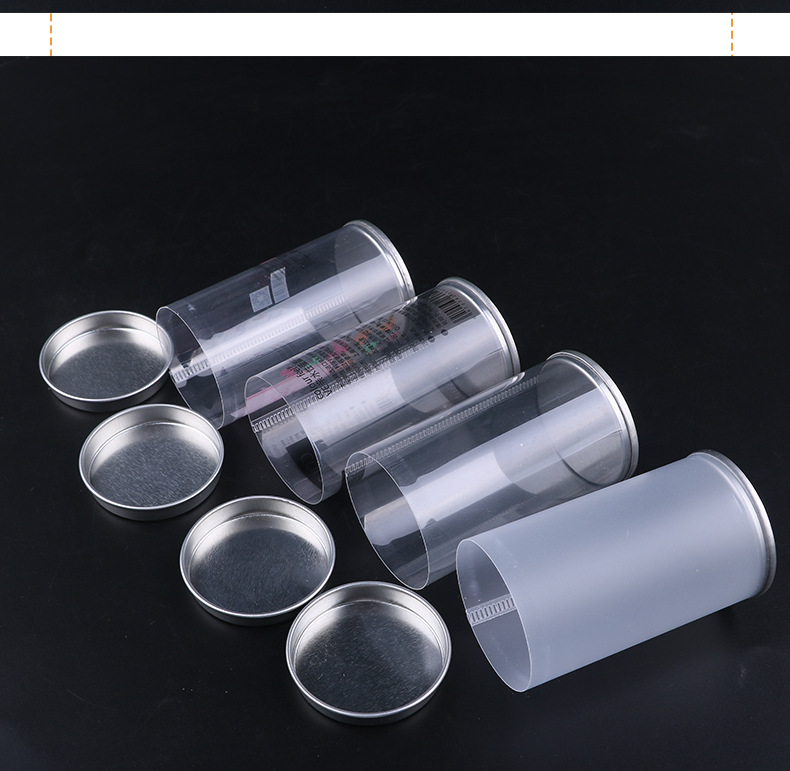 Powder Puff Tube Gourd Powder Puff Packaging Tube PVC Cylinder Storage Container Tinplate Cylinder