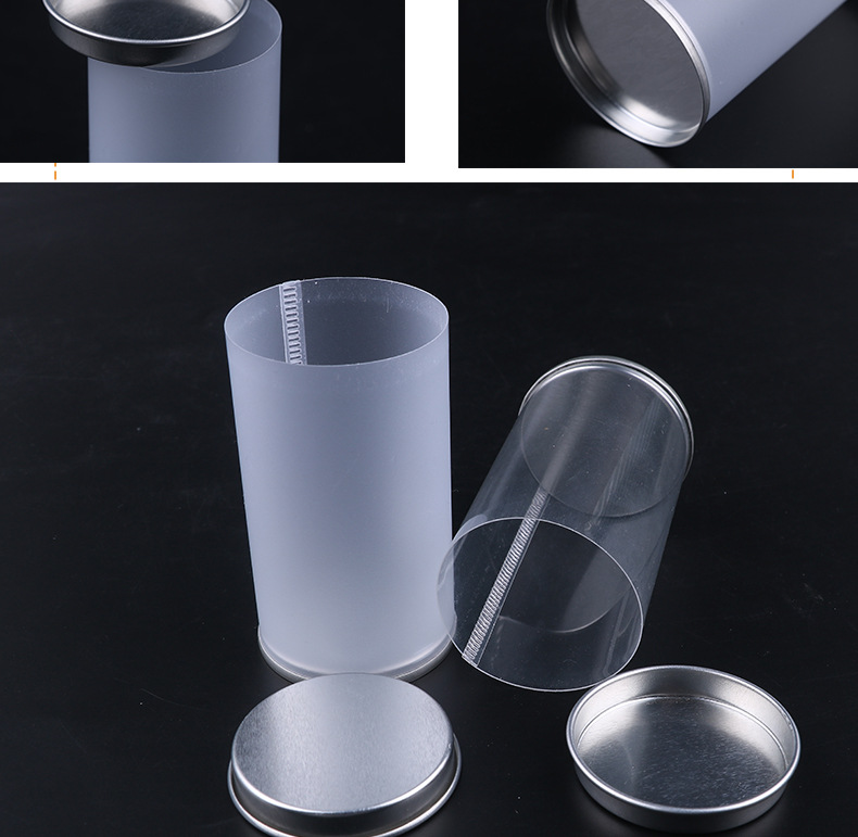 Powder Puff Tube Gourd Powder Puff Packaging Tube PVC Cylinder Storage Container Tinplate Cylinder