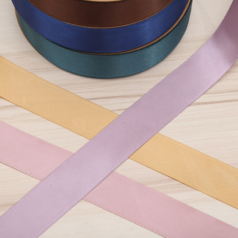Solid Color Polyester Ribbon Flower Baking Colorful Ribbon Satin Ribbon Gift Box Decorative Packaging Ribbon Multi-Color Multi-Specification Customization Solid Color Polyester Ribbon Flower Baking Colorful Ribbon Satin Ribbon Gift Box Decorative Packaging Ribbon Multi-Color Multi-Specification Customization