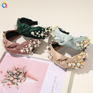 Qiyue European and American New Knot Ribbon Satin Large Intestine Ring Monochrome Silky Square Scarf Hair Ring Women's Ponytail Tie Hair
