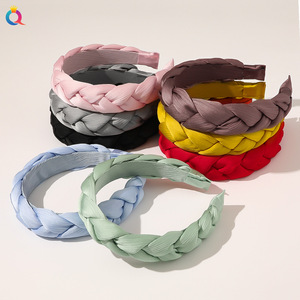 Qiyue European and American New Knot Ribbon Satin Large Intestine Ring Monochrome Silky Square Scarf Hair Ring Women's Ponytail Tie Hair