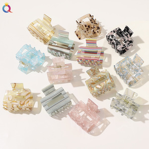 Qiyue European and American New Knot Ribbon Satin Large Intestine Ring Monochrome Silky Square Scarf Hair Ring Women's Ponytail Tie Hair