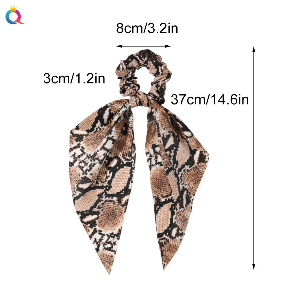 Qiyue European and American New Knot Ribbon Satin Large Intestine Ring Monochrome Silky Square Scarf Hair Ring Women's Ponytail Tie Hair