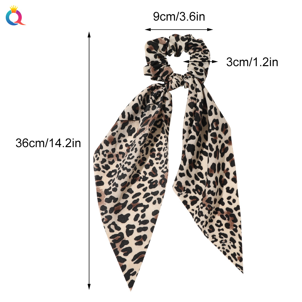 Qiyue European and American New Knot Ribbon Satin Large Intestine Ring Monochrome Silky Square Scarf Hair Ring Women's Ponytail Tie Hair