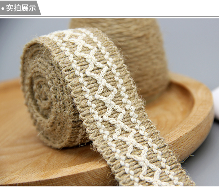 Factory Outlet clothing accessories with rope braid weaving handicraft decorative cotton rope satin striped Ribbon