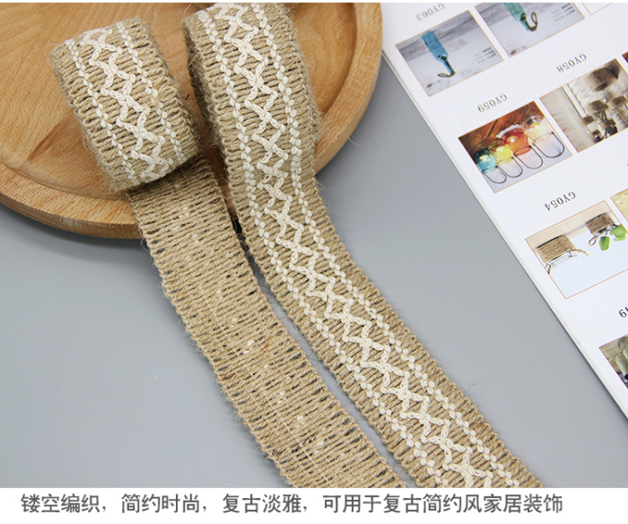 Factory Outlet clothing accessories with rope braid weaving handicraft decorative cotton rope satin striped Ribbon