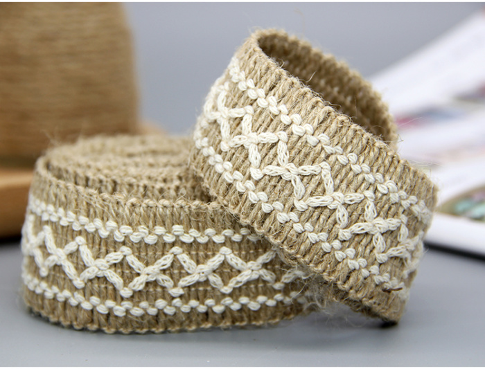 Factory Outlet clothing accessories with rope braid weaving handicraft decorative cotton rope satin striped Ribbon