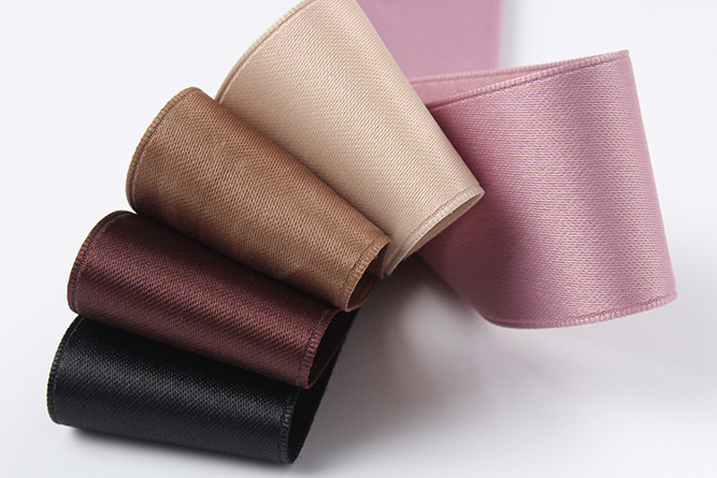 In Stock Wholesale 1-3. 8cm Polyester Cotton Ribbon Korean Matte Ribbon Hair Accessories DIY Material Cotton Texture Satin Ribbon