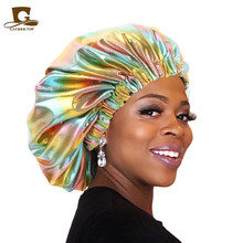 New African Print Satin Ribbon round Cap Tam-O'-Shanter Wrap Scarf Scarf Hat TJM-434B