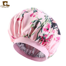 New African Print Satin Ribbon round Cap Tam-O'-Shanter Wrap Scarf Scarf Hat TJM-434B